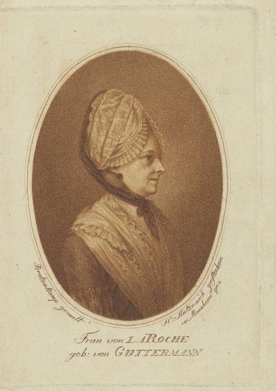 Sophie von La Roche, née Gutermann von Gutershofen by Heinrich Sintzenich