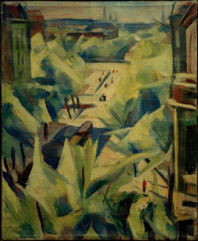 View from the Studio of Mundsburger Damm and the City Center by Heinrich Stegemann