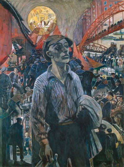 Worker of a Hamburg Shipyard Hamburg Comrade by Heinrich Vogeler