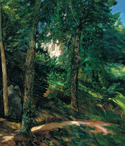 Castle Grounds in Lichtenberg in Odenwald by Heinrich Wilhelm Trübner