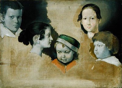 The five eldest children of the painter Julius Schnorr von Carolsfield (1794-1872), c.1839-40 by Heinrich Wilhelm Truebner
