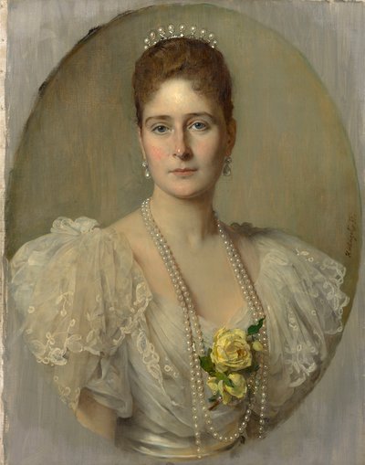 Portrait of Empress Alexandra Fyodorovna of Russia, the wife of Tsar Nicholas II, 1897 by Heinrich von Angeli