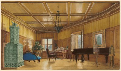 The Music Room of Archduchess Margarete, Princess of Saxony, in Schloss Ambras by Heinrich von Förster
