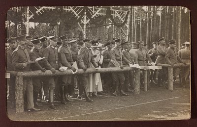 First World War: Ukraine in the years 1914-1916 during the invasion of the German army. Group of soldiers by Heldenfriedhof Dsessentniki (attr. to)