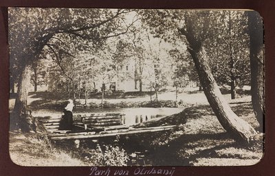 First World War: Ukraine in the years 1914-1916 during the invasion of the German army. A park by Heldenfriedhof Dsessentniki (attr. to)