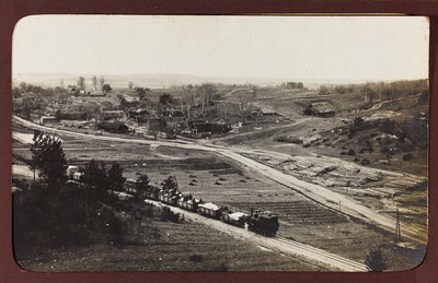 First World War: Ukraine in the years 1914-1916 during the invasion of the German army. Freight Train by Heldenfriedhof Dsessentniki (attr. to)