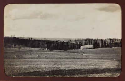First World War: Ukraine in the years 1914-1916 during the invasion of the German army. Military structure in the countryside by Heldenfriedhof Dsessentniki (attr. to)