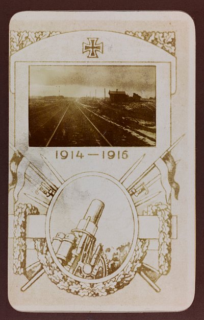 First World War: The Ukraine in the Years 1914-1916 During the Invasion of the German Army. Railroad Tracks by Heldenfriedhof Dsessentniki (attr. to)
