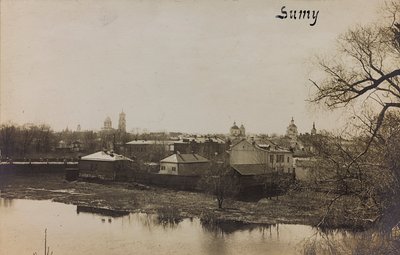 First World War: The Ukraine in the Years 1914-1916 During the Invasion of the German Army. View of Sumy by Heldenfriedhof Dsessentniki (attr. to)