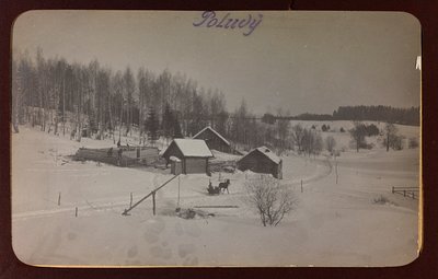 First World War: Ukraine in the years 1914-1916 during the invasion of the German army. View with snow (b/w photo) by Heldenfriedhof Dsessentniki (attr. to)