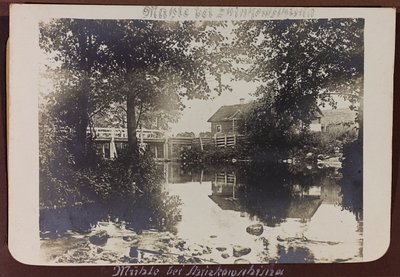 First World War: the Ukraine in the years 1914-1916 during the invasion of the German army. Bridge over the river by Heldenfriedhof Dsessentniki (attr. to)