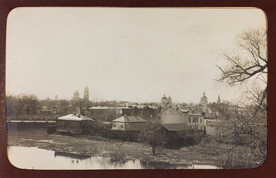 First World War: Ukraine in the years 1914-1916 during the invasion of the German army. View of Sumy by Heldenfriedhof Dsessentniki (attr. to)