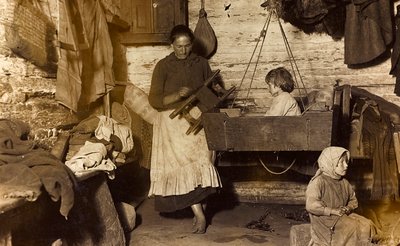 First World War: Ukraine in the years 1914-1916 during the invasion of the German army. Family inside a house by Heldenfriedhof Dsessentniki attr. to Heldenfriedhof Dsessentniki attr. to