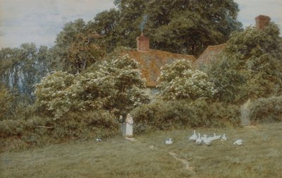 A Cottage at Farringford, Isle of Wight by Helen Allingham