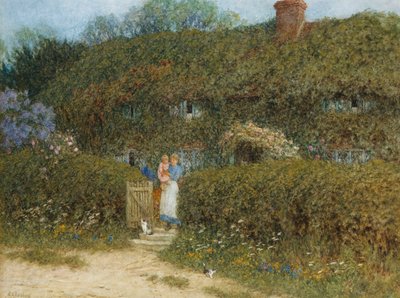 A Cottage at Freshwater, Isle of Wight by Helen Allingham