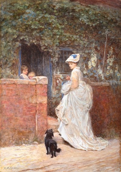 A Visit to the Cottage by Helen Allingham