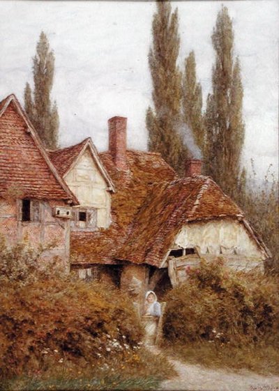 An Old Farm at Didcot, c.1918 by Helen Allingham
