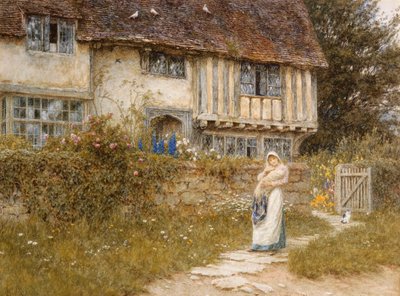 Beside the Old Church Gate Farm, Smarden, Kent by Helen Allingham