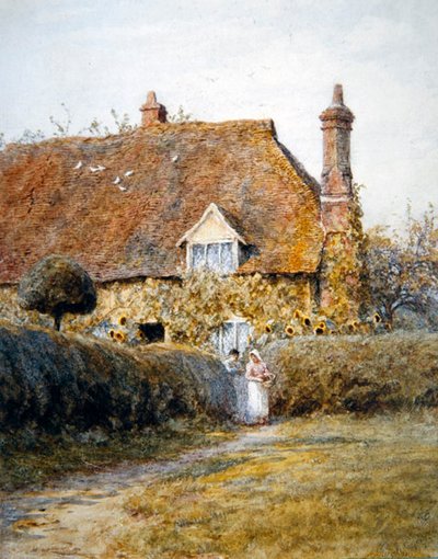 By a Cottage Gate by Helen Allingham