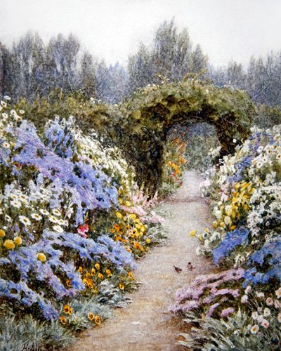 Herbaceous Border by Helen Allingham