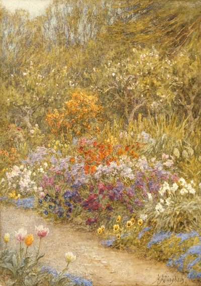 In the Kitchen Garden, Farringford by Helen Allingham