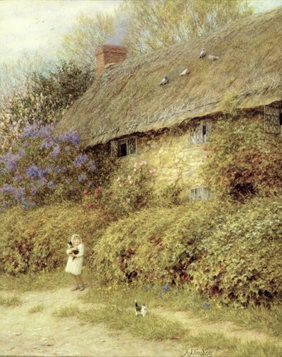 Old Cottage at Freshwater, Isle of Wight by Helen Allingham