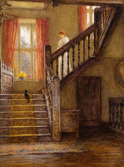 The Staircase, Whittington Court, Gloucestershire by Helen Allingham