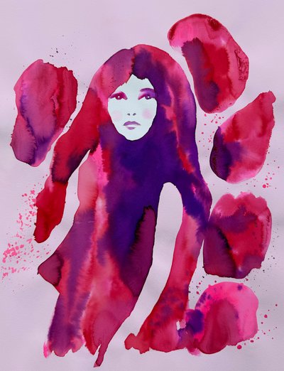 Vibrant Abstract Woman by Helena Ryhle