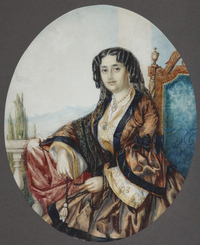 Portrait of Princess Nino Aleksandrovna Griboyedova née Chavchavadze by Helene Franken