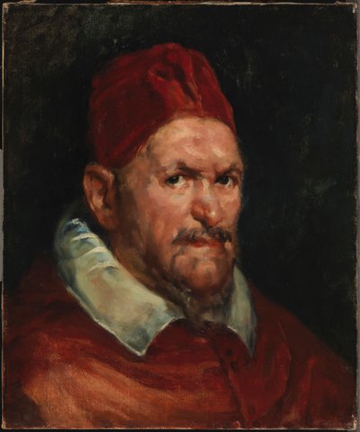 Portrait of Pope Innocent X, copy after Velázquez by Helene Schjerfbeck