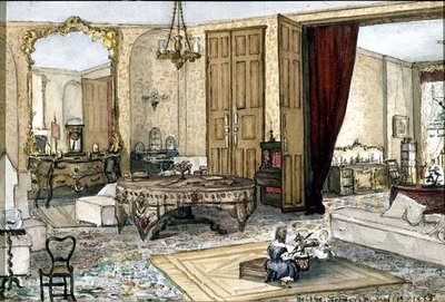 Drawing Room Interior by Heloine Stromeyer