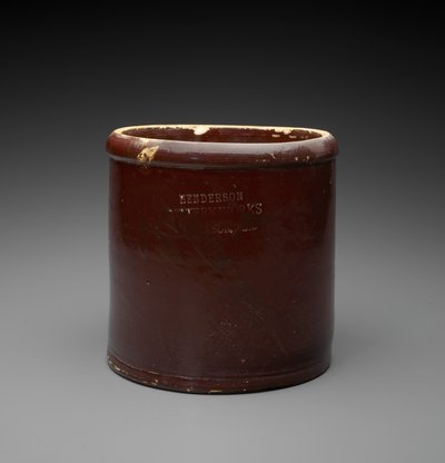Jar, c. 1890-1894 by Henderson Pottery Works Henderson Pottery Works