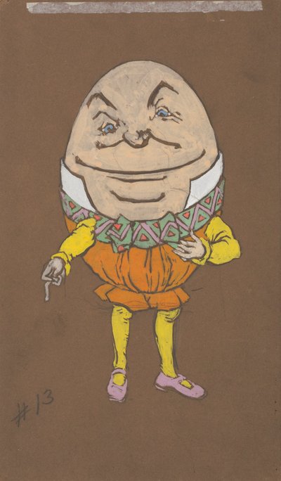 Humpty Dumpty (costume design for Alice-in-Wonderland, 1915) by Henderson, William Penhallow