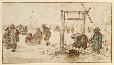 Three Sleds on the Ice by Hendrick Avercamp
