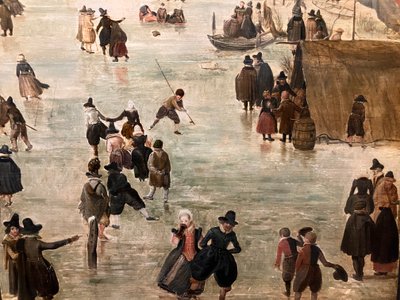 Winter Landscape with Numerous Skaters by Hendrick Avercamp