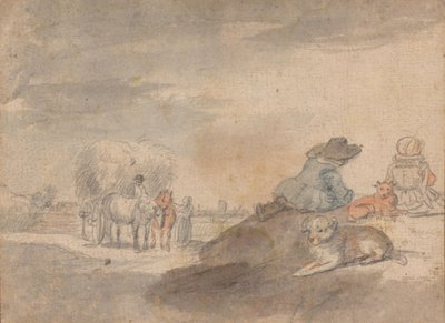 Landscape with Hay Wagon by Hendrick Avercamp