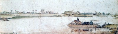 River Landscape with Rope Ferry by Hendrick Avercamp