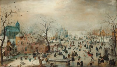 Winter Landscape with Ice Skaters by Hendrick Avercamp