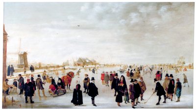 Winter Landscape on the River Ijsel near Kampen by Hendrick Avercamp