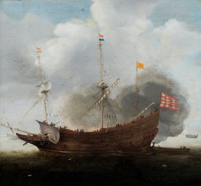 A Warship by Hendrick Cornelisz Vroom