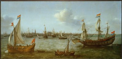 View of the IJ in Amsterdam by Hendrick Cornelisz. Vroom