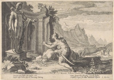 Cadmus Consults the Oracle of Delphi by Hendrick Goltzius (workshop of)