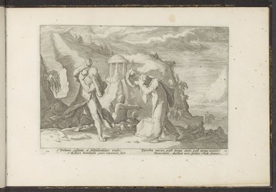 Deucalion and Pyrrha Creating a New Human Race by Hendrick Goltzius (workshop of)