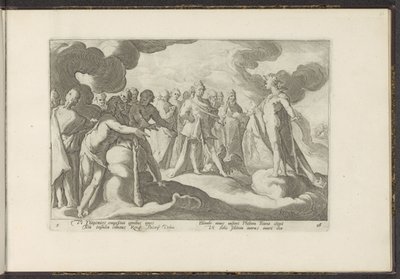 Gods Ask the Sun God to Ride His Chariot Again by Hendrick Goltzius (workshop of)