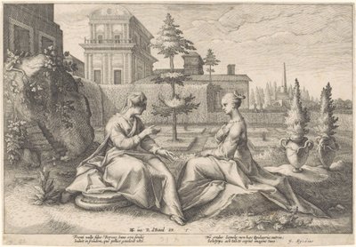 Juno Approaches Semele in the Form of Beroë (Metamorphoses of Ovid) by Hendrick Goltzius (workshop of)