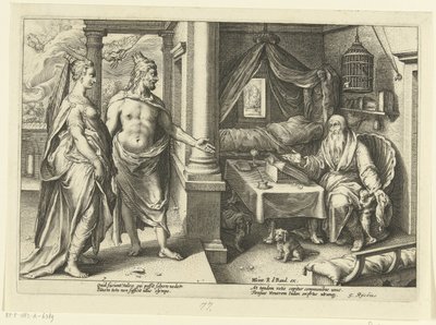 Juno and Jupiter Consult with Tiresias by Hendrick Goltzius (workshop of)