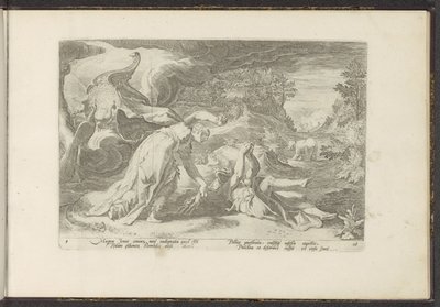 Juno Transforms Callisto into a Bear by Hendrick Goltzius (workshop of)