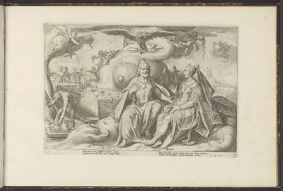 Jupiter and Juno Discussing Which Sex Enjoys Love More by Hendrick Goltzius (workshop of)