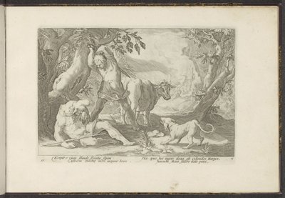 Mercury Kills Argus by Hendrick Goltzius (workshop of)