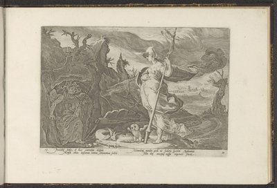 Minerva Asks Envy to Incite Jealousy in Aglauros by Hendrick Goltzius (workshop of)